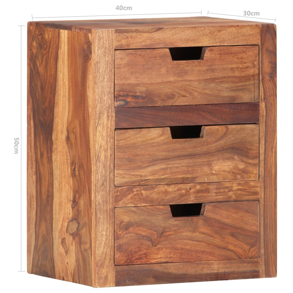 Κομοδίνο 40 x 30 x 50 εκ. από Μασίφ Ξύλο Ακακίας - Pakobazaar