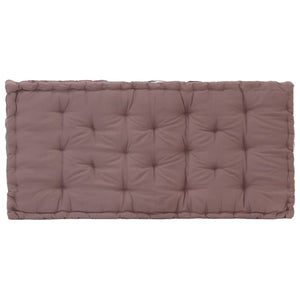 Μαξιλάρα Δαπέδου / Παλέτας Taupe 120 x 80 x 10 εκ. Βαμβακερή