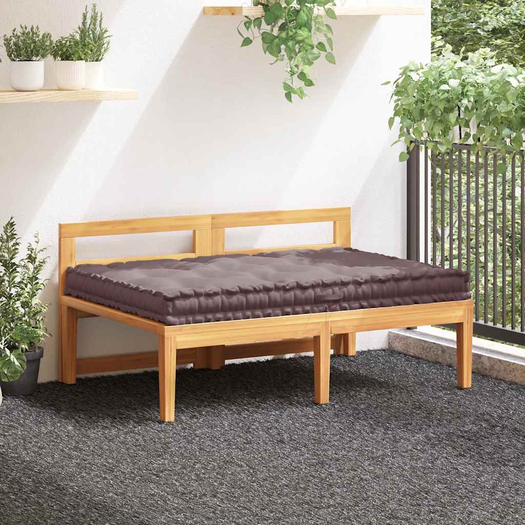 Μαξιλάρα Δαπέδου / Παλέτας Taupe 120 x 80 x 10 εκ. Βαμβακερή