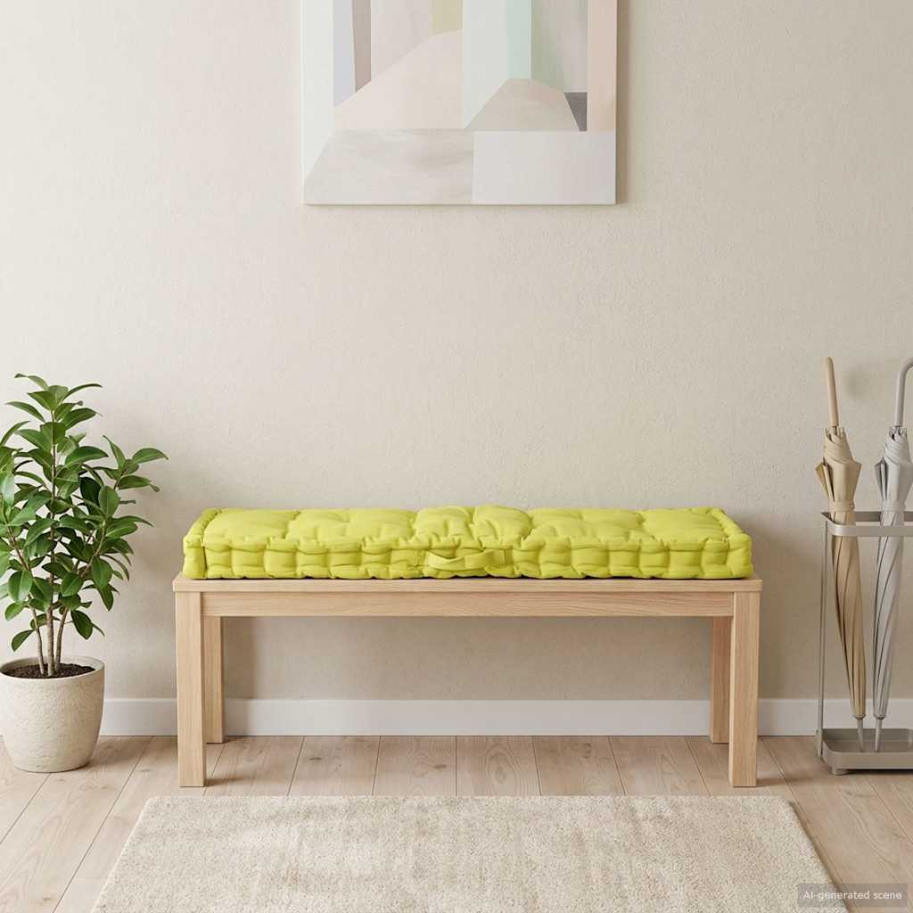 Μαξιλάρα Δαπέδου / Παλέτας Πράσινη 120 x 40 x 7 εκ. Βαμβακερή