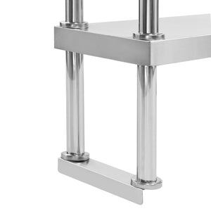 Ράφι Επιτραπέζιο για Πάγκο Διώροφο 120x30x65 εκ. Ανοξ. Ατσάλι - Pakobazaar
