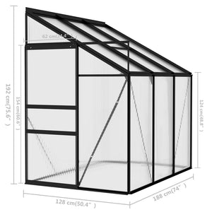 Θερμοκήπιο Ανθρακί 3,8 μ³ Αλουμινίου - Pakobazaar