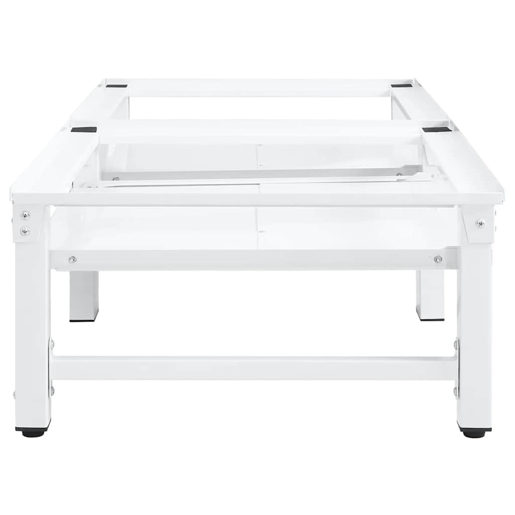 Βάση Πλυντηρίου και Στεγνωτηρίου Διπλή με Συρόμενα Ράφια Λευκή