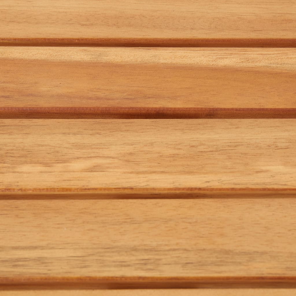 Τραπέζι Μπαρ 60x60x105 εκ. Μασίφ Ξύλο Ακακίας/Ανοξείδωτο Ατσάλι