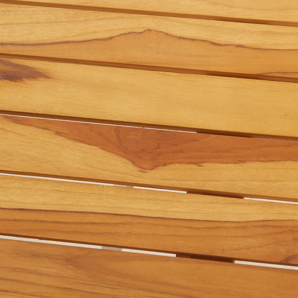 Τραπέζι Μπαρ 60x60x105 εκ. Μασίφ Ξύλο Teak / Ανοξείδωτο Ατσάλι