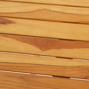 Τραπέζι Μπαρ 60x60x105 εκ. Μασίφ Ξύλο Teak / Ανοξείδωτο Ατσάλι