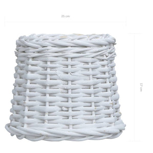 Καπέλο Φωτιστικού Λευκό 25 x 17 εκ. από Wicker - PAKOBAZAAR