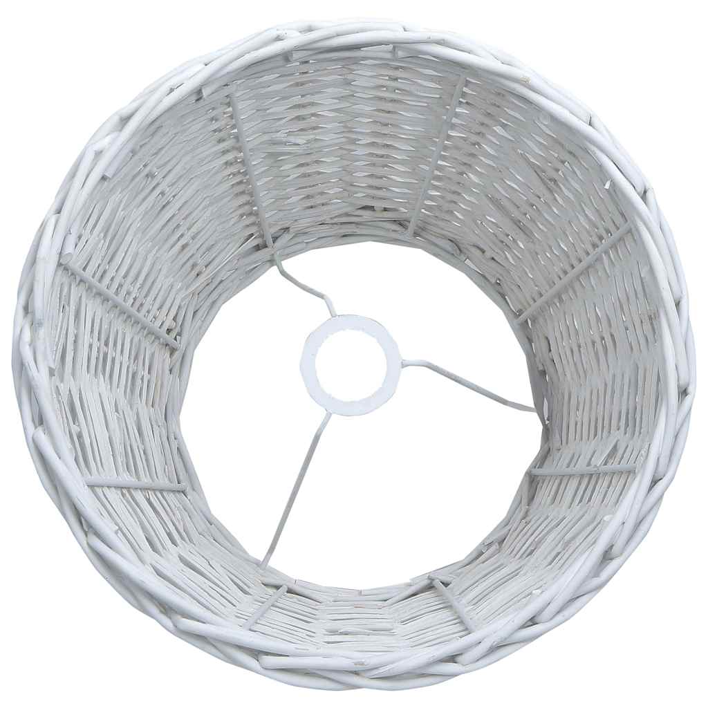 Καπέλο Φωτιστικού Λευκό 45 x 28 εκ. από Wicker - Pakobazaar