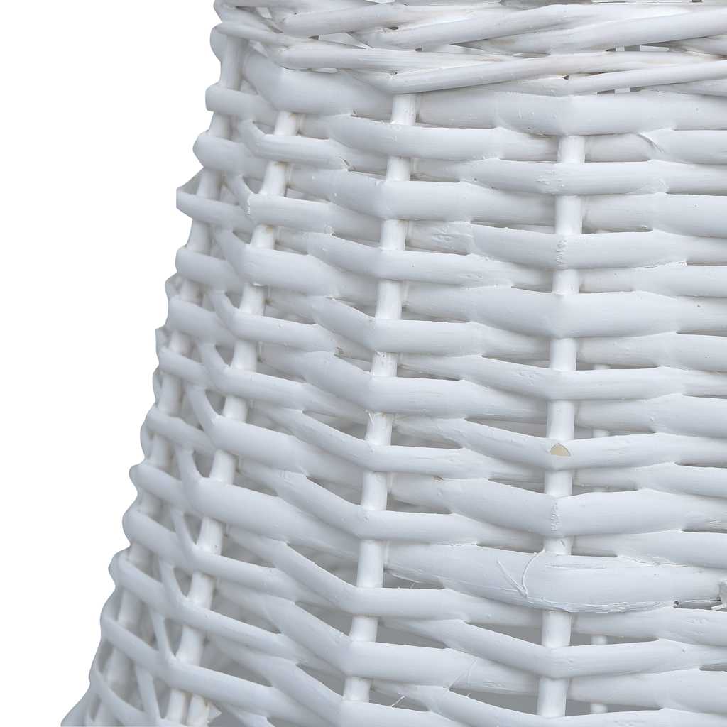 Καπέλο Φωτιστικού Λευκό 45 x 28 εκ. από Wicker - Pakobazaar