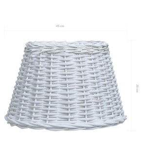 Καπέλο Φωτιστικού Λευκό 45 x 28 εκ. από Wicker - Pakobazaar