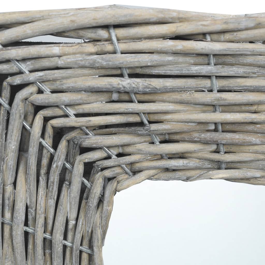 Καθρέφτης 60 x 60 εκ. από Wicker - Pakobazaar