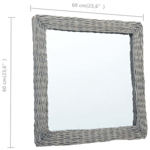 Καθρέφτης 60 x 60 εκ. από Wicker - Pakobazaar