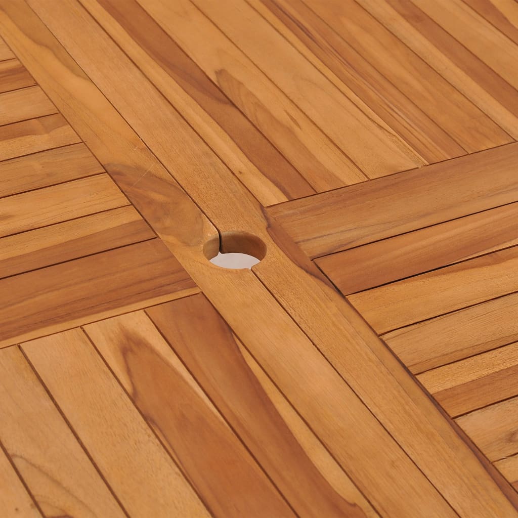 Τραπέζι Κήπου 120 x120 x 75 εκ. από Μασίφ Ξύλο Teak