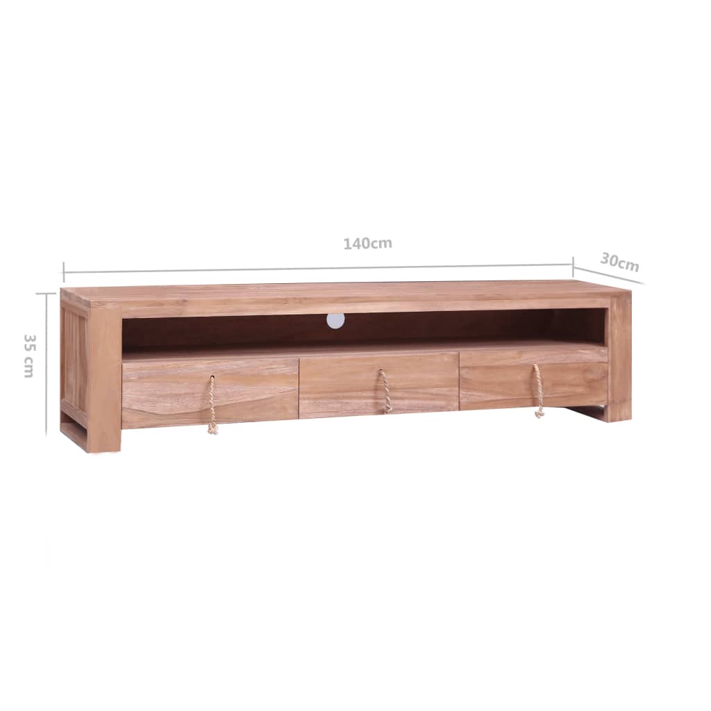 Έπιπλο Τηλεόρασης 140 x 30 x 35 εκ. από Μασίφ Ξύλο Teak