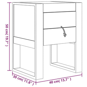 Κομοδίνο 40 x 30 x 50 εκ. από Μασίφ Ξύλο Teak - Pakobazaar