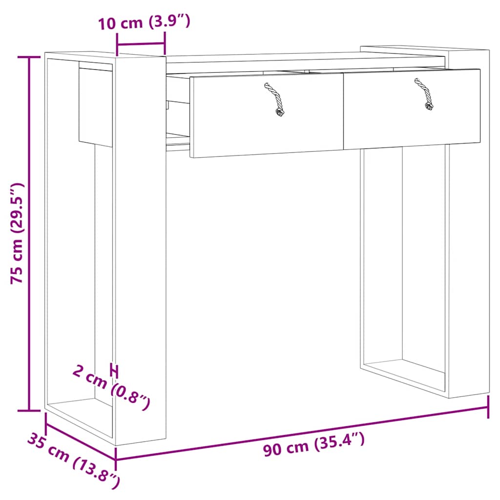 Τραπέζι Κονσόλα 90 x 35 x 75 εκ. από Μασίφ Ξύλο Teak