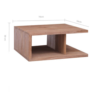 Τραπεζάκι Σαλονιού 70 x 70 x 30 εκ. από Μασίφ Ξύλο Teak - PAKOBAZAAR