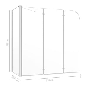 Καμπίνα Μπανιέρας Διαφανής 120 x 69 x 130 εκ. Ψημένο Γυαλί - PAKOBAZAAR