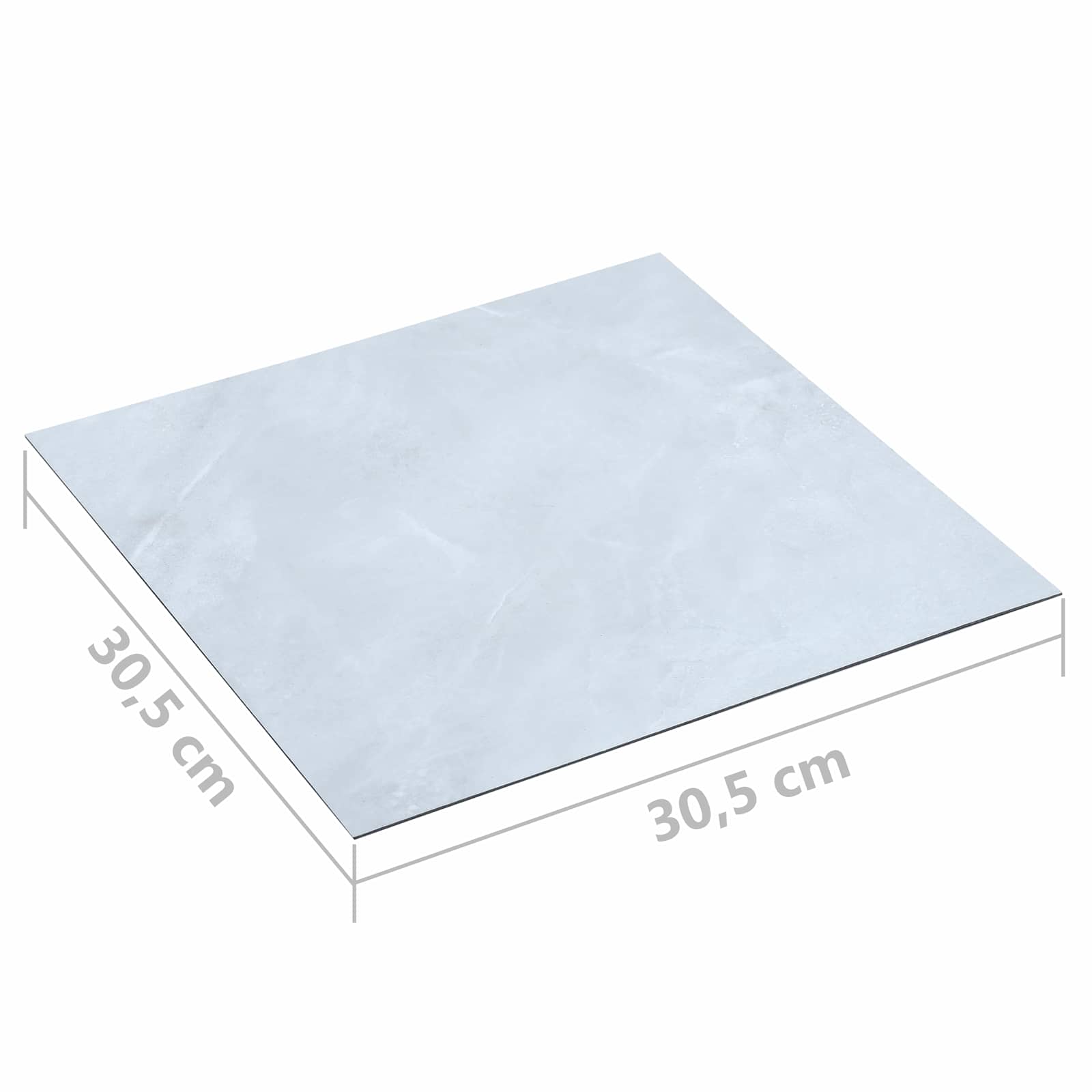 Πλάκες Δαπέδου 55 pcs Λευκός 5,11 τ.μ. PVC - Pakobazaar