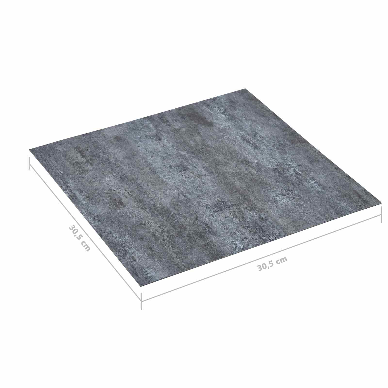 Πλάκες Δαπέδου 55 pcs Γκρι 5,11 τ.μ. PVC - Pakobazaar