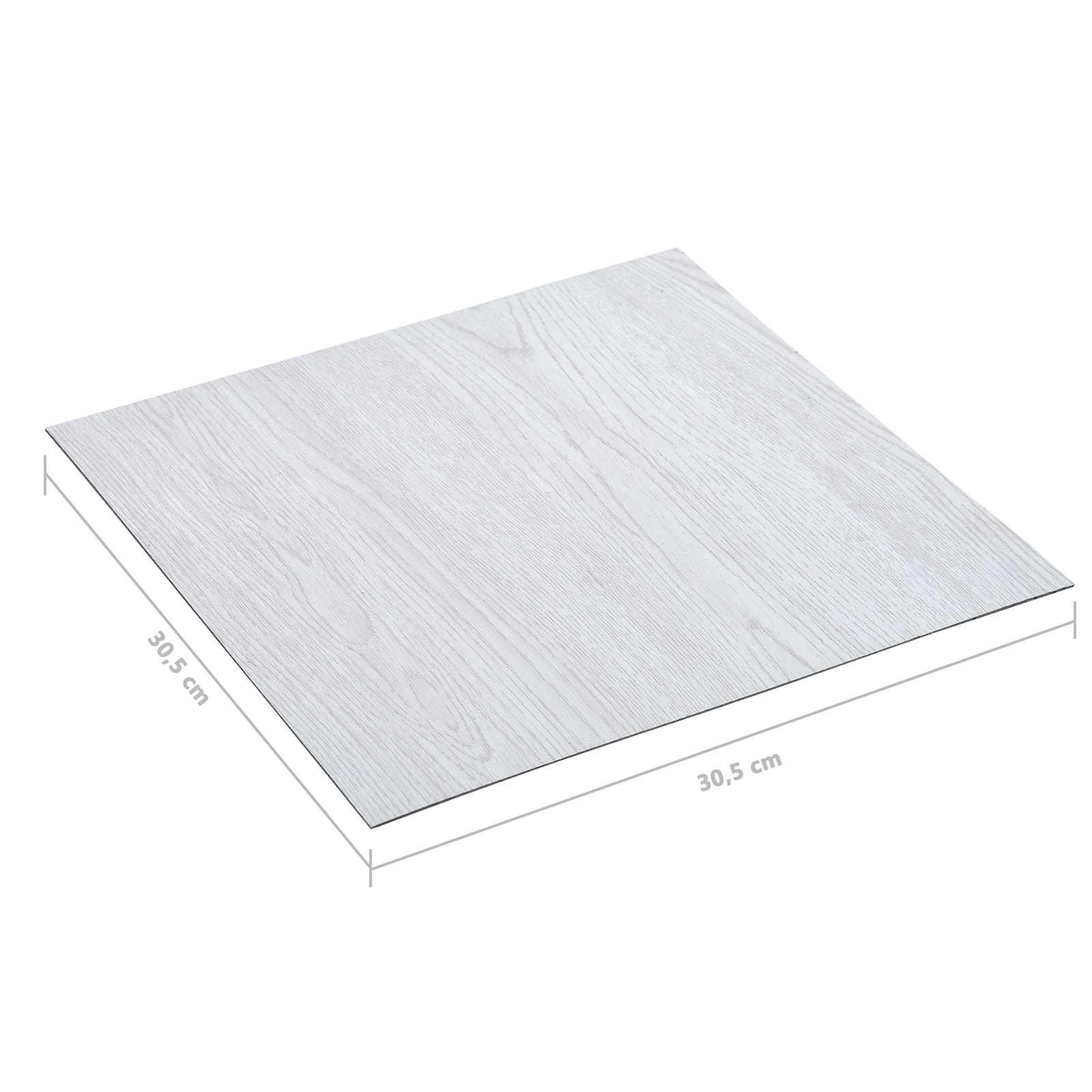 Πλάκες Δαπέδου 55 pcs Λευκός 5,11 τ.μ. PVC - Pakobazaar
