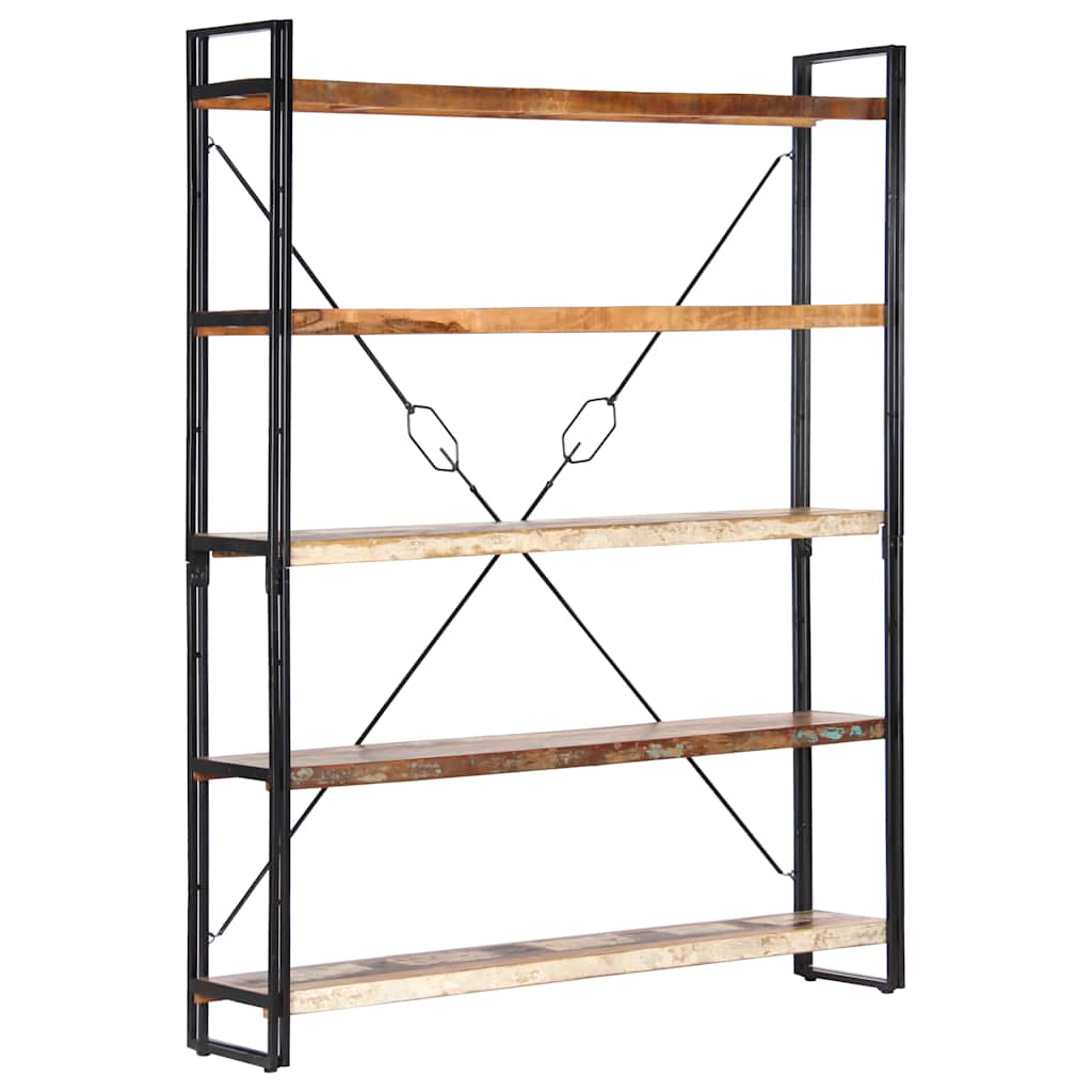 Βιβλιοθήκη με 5 Επίπεδα 140x30x180 εκ. Μασίφ Ανακυκλωμένο Ξύλο - PAKOBAZAAR