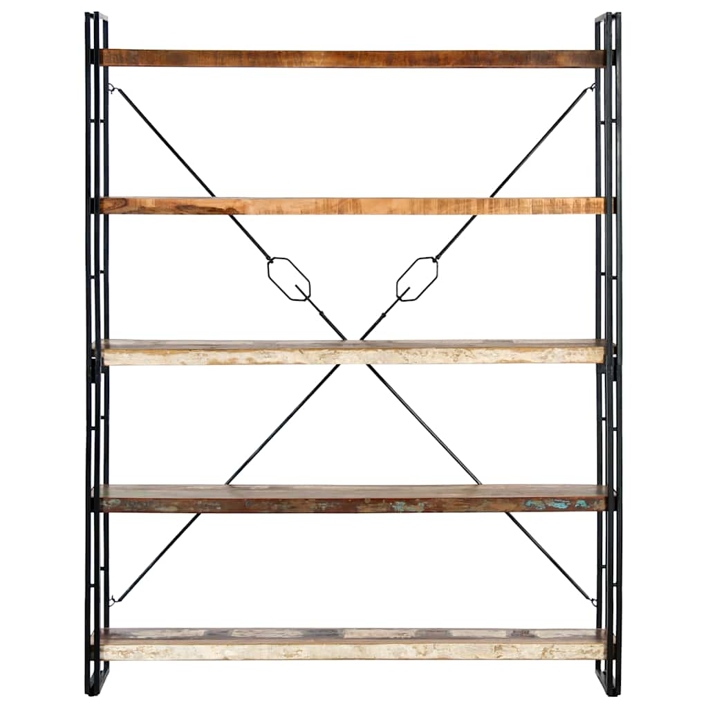 Βιβλιοθήκη με 5 Επίπεδα 140x30x180 εκ. Μασίφ Ανακυκλωμένο Ξύλο - PAKOBAZAAR