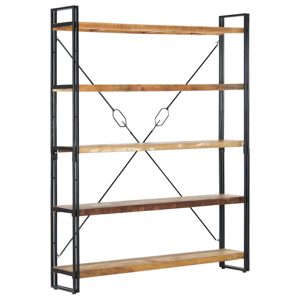 Βιβλιοθήκη με 5 Επίπεδα 140x30x180 εκ. Μασίφ Ανακυκλωμένο Ξύλο - PAKOBAZAAR