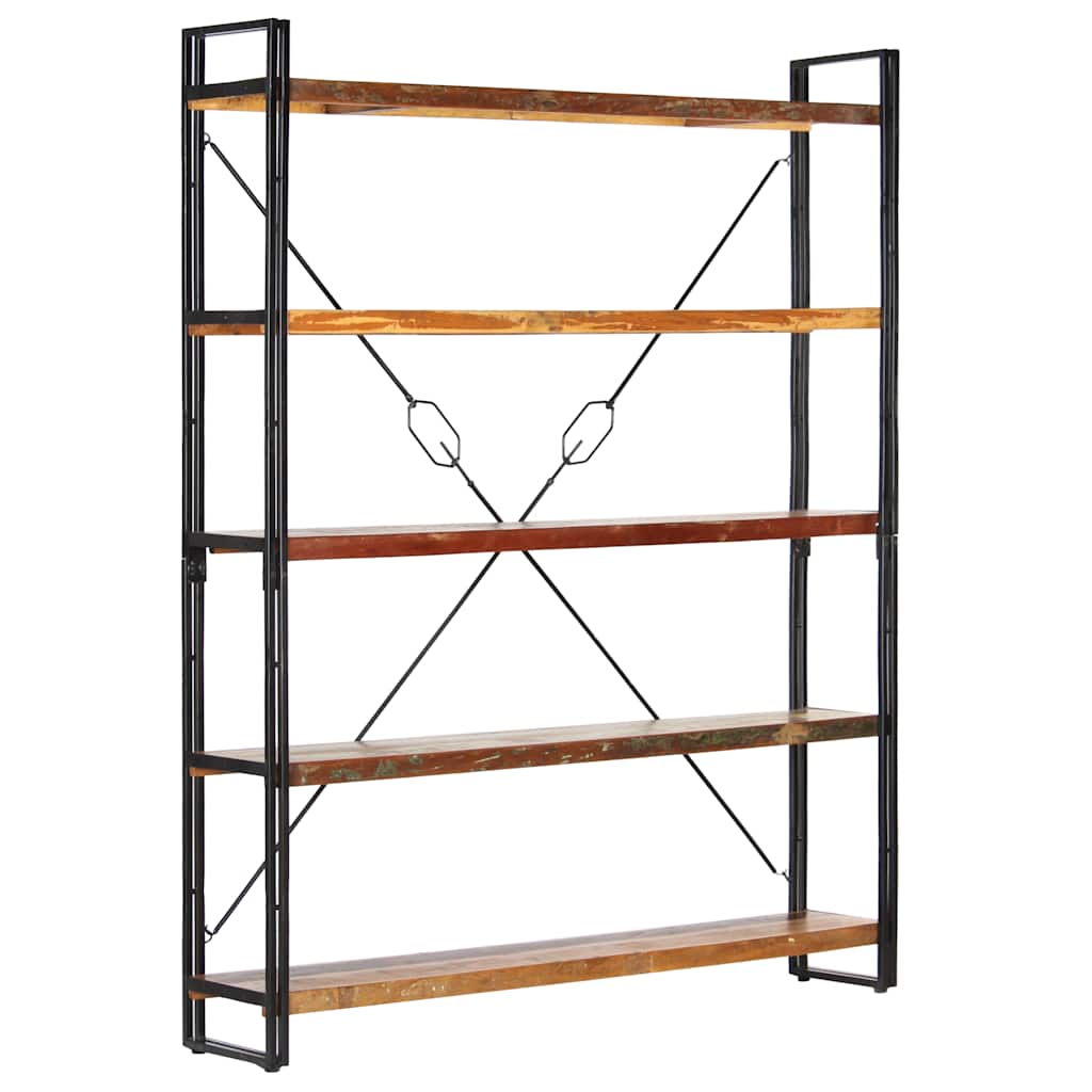 Βιβλιοθήκη με 5 Επίπεδα 140x30x180 εκ. Μασίφ Ανακυκλωμένο Ξύλο - PAKOBAZAAR
