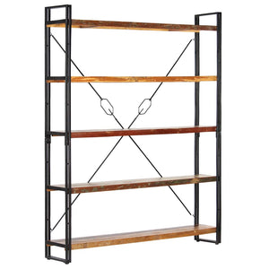 Βιβλιοθήκη με 5 Επίπεδα 140x30x180 εκ. Μασίφ Ανακυκλωμένο Ξύλο - PAKOBAZAAR