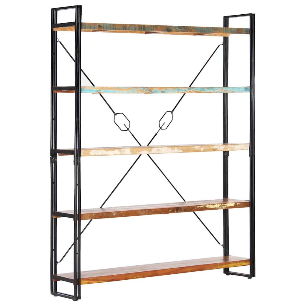 Βιβλιοθήκη με 5 Επίπεδα 140x30x180 εκ. Μασίφ Ανακυκλωμένο Ξύλο - PAKOBAZAAR