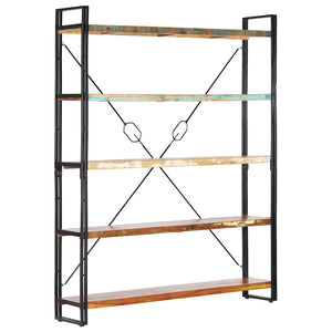 Βιβλιοθήκη με 5 Επίπεδα 140x30x180 εκ. Μασίφ Ανακυκλωμένο Ξύλο - PAKOBAZAAR