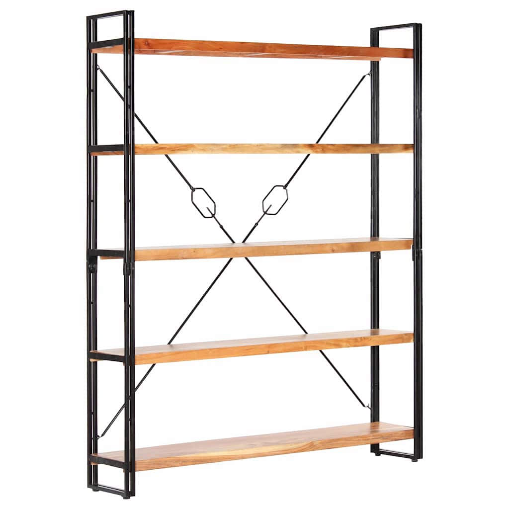 Βιβλιοθήκη με 5 Επίπεδα 140 x 30 x 180 εκ. Μασίφ Ξύλο Ακακίας - PAKOBAZAAR
