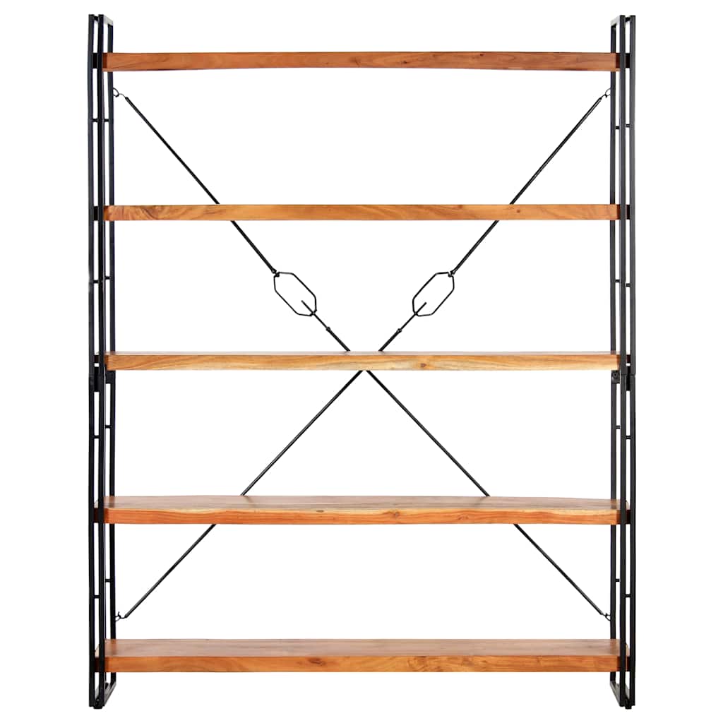 Βιβλιοθήκη με 5 Επίπεδα 140 x 30 x 180 εκ. Μασίφ Ξύλο Ακακίας - PAKOBAZAAR