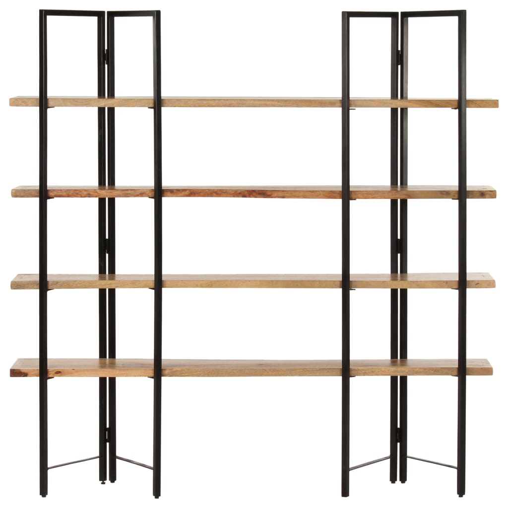 Βιβλιοθήκη με 4 Επίπεδα 160 x 35 x 160 εκ. Μασίφ Ξύλο Μάνγκο - PAKOBAZAAR