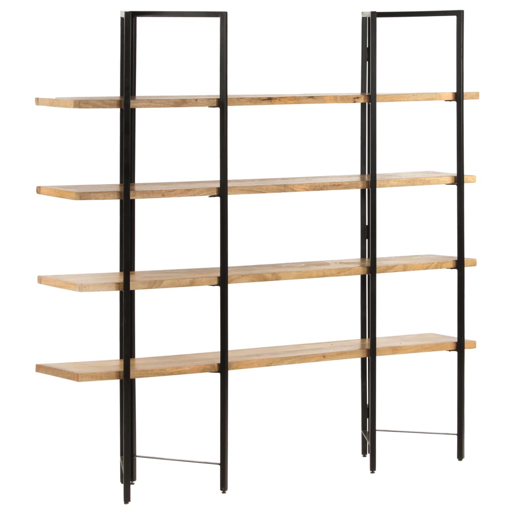 Βιβλιοθήκη με 4 Επίπεδα 160 x 35 x 160 εκ. Μασίφ Ξύλο Μάνγκο - PAKOBAZAAR