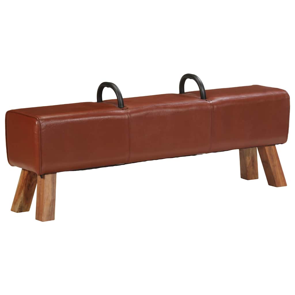 Πάγκος Turnbock Vintage με Λαβές από Γνήσιο Δέρμα Κατσίκας - PAKOBAZAAR