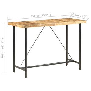 Τραπέζι Μπαρ 150 x 70 x 107 εκ. Ακατέργαστο Ξύλο Μάνγκο - PAKOBAZAAR