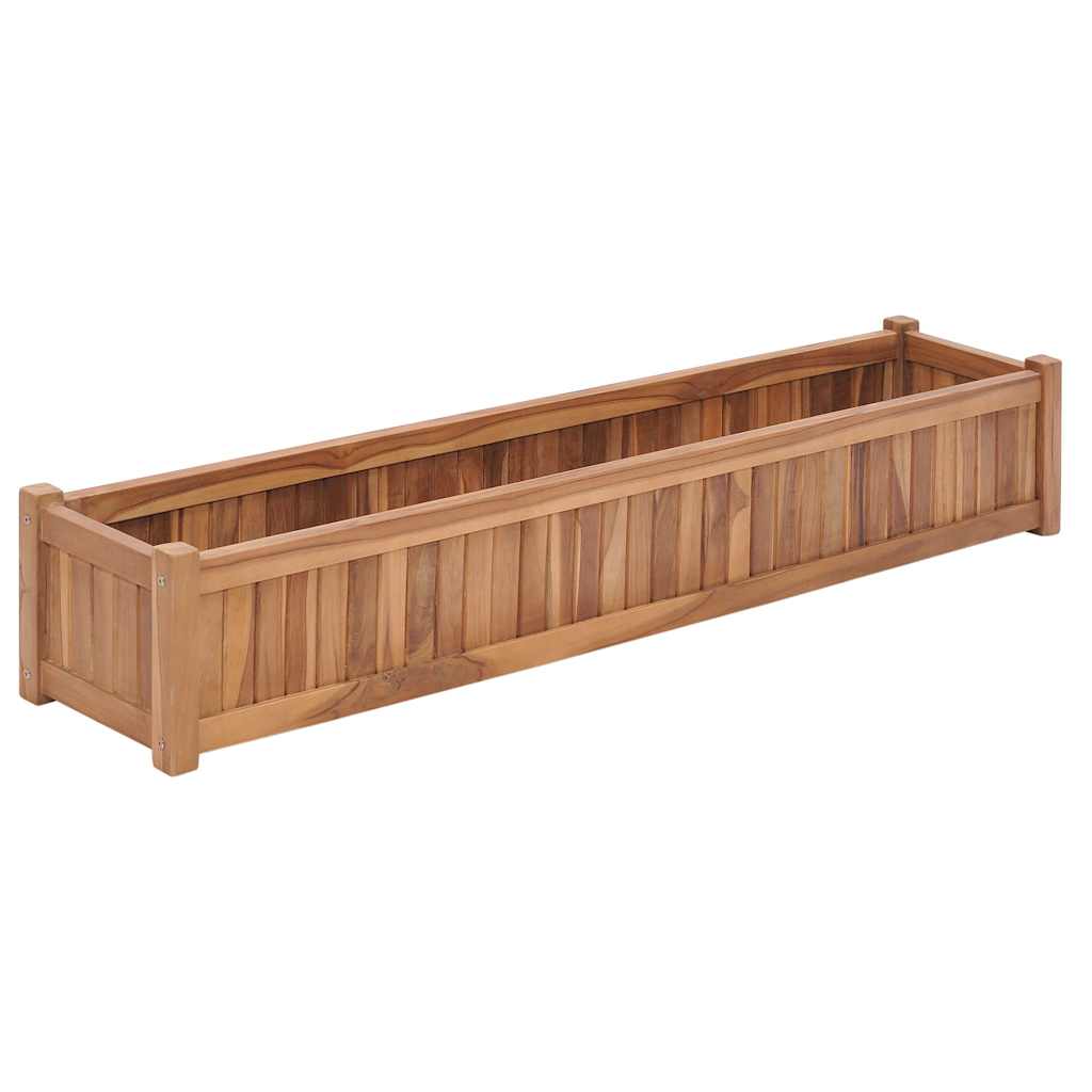 Ζαρντινιέρα Υπερυψωμένη 150 x 30 x 25 εκ. από Μασίφ Ξύλο Teak