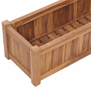 Ζαρντινιέρα Υπερυψωμένη 150 x 30 x 25 εκ. από Μασίφ Ξύλο Teak