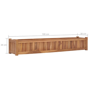 Ζαρντινιέρα Υπερυψωμένη 150 x 30 x 25 εκ. από Μασίφ Ξύλο Teak