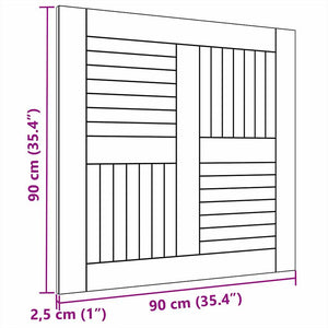 Επιφάνεια Τραπεζιού Τετράγωνη 90x90x2,5 εκ. Μασίφ Ξύλο Teak