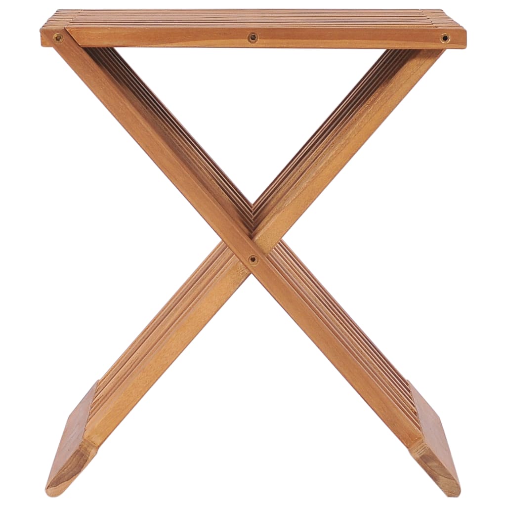 Σκαμπό Πτυσσόμενο 40 x 32 x 45 εκ. από Μασίφ Ξύλο Teak