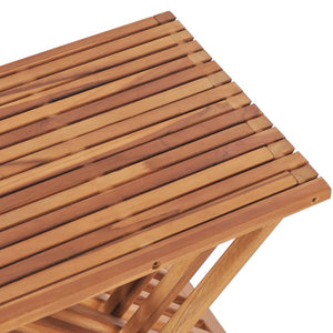 Σκαμπό Πτυσσόμενο 40 x 32 x 45 εκ. από Μασίφ Ξύλο Teak - Pakobazaar