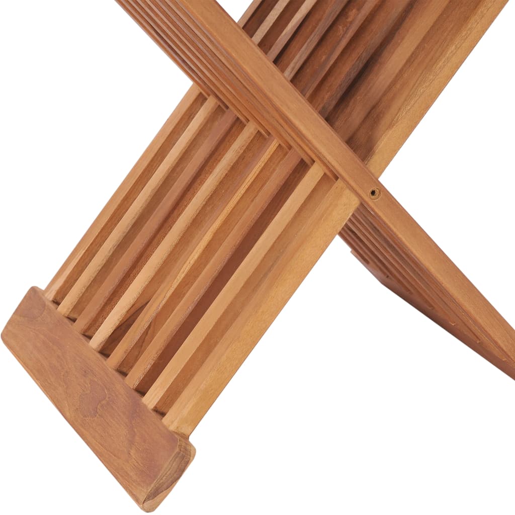 Σκαμπό Πτυσσόμενο 40 x 32 x 45 εκ. από Μασίφ Ξύλο Teak