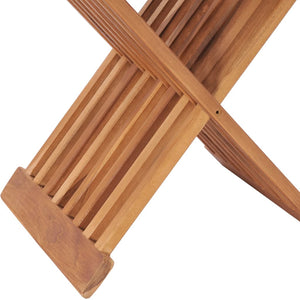Σκαμπό Πτυσσόμενο 40 x 32 x 45 εκ. από Μασίφ Ξύλο Teak - Pakobazaar