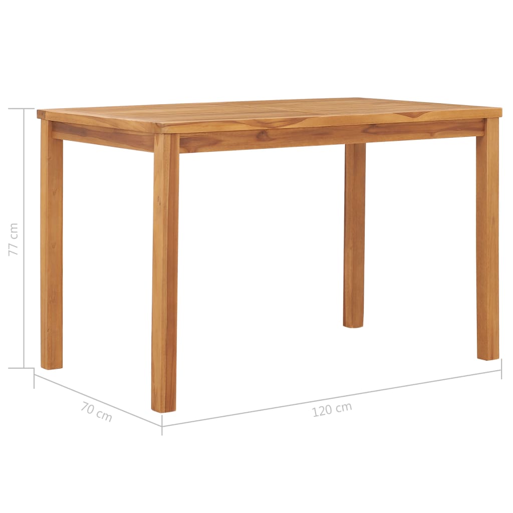 Τραπεζαρία Κήπου 120 x 70 x 77 εκ. από Μασίφ Ξύλο Teak