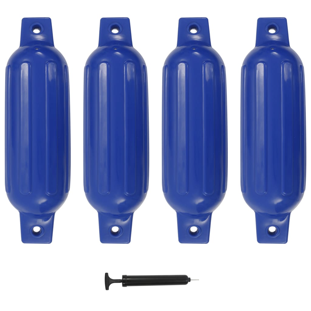 Προφυλακτήρες Σκάφους 4 τεμ. Μπλε 41 x 11,5 εκ. από PVC