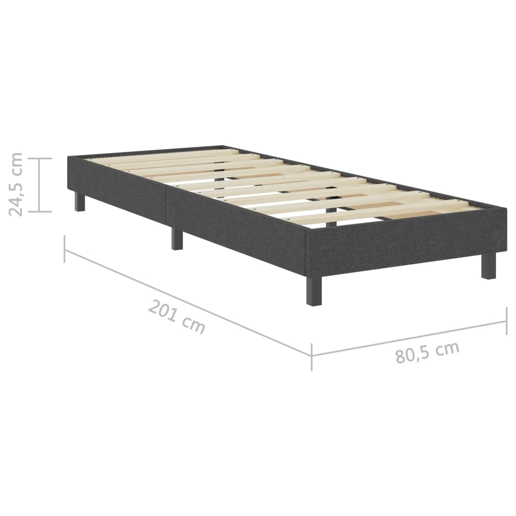 Πλαίσιο Κρεβατιού Boxspring Γκρι 80 x 200 εκ. Υφασμάτινο
