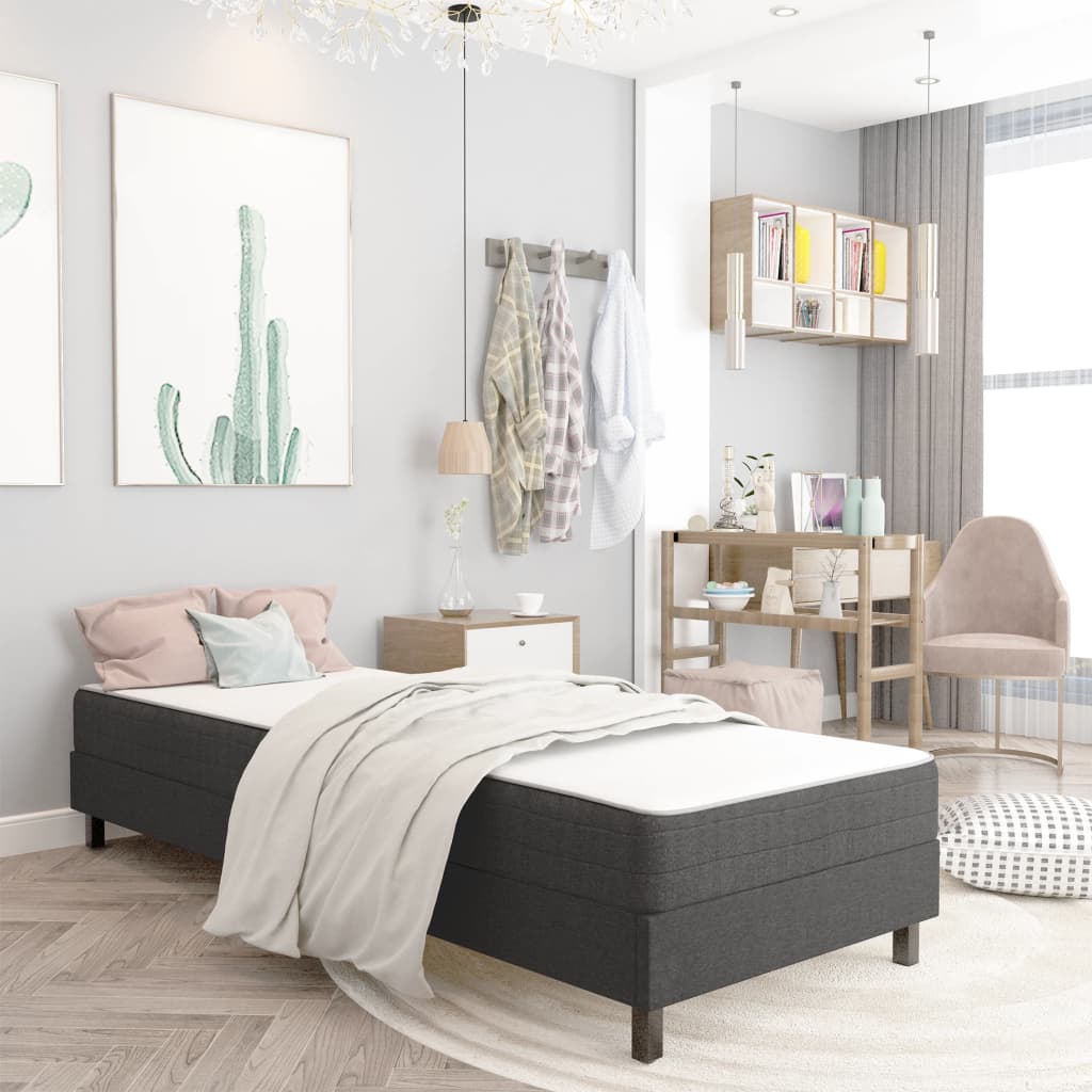 Πλαίσιο Κρεβατιού Boxspring Γκρι 100 x 200 εκ. Υφασμάτινο - PAKOBAZAAR